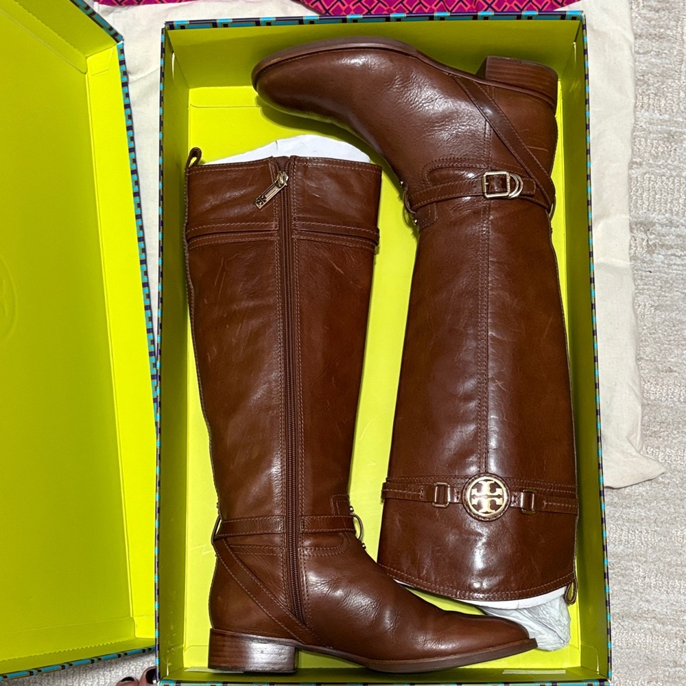 Tory Burch Chestnut Heeled Boots